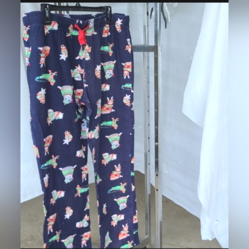 Old Navy Navy Sleep Pants with Holiday Print
